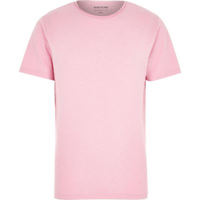 Pink crew neck t-shirt